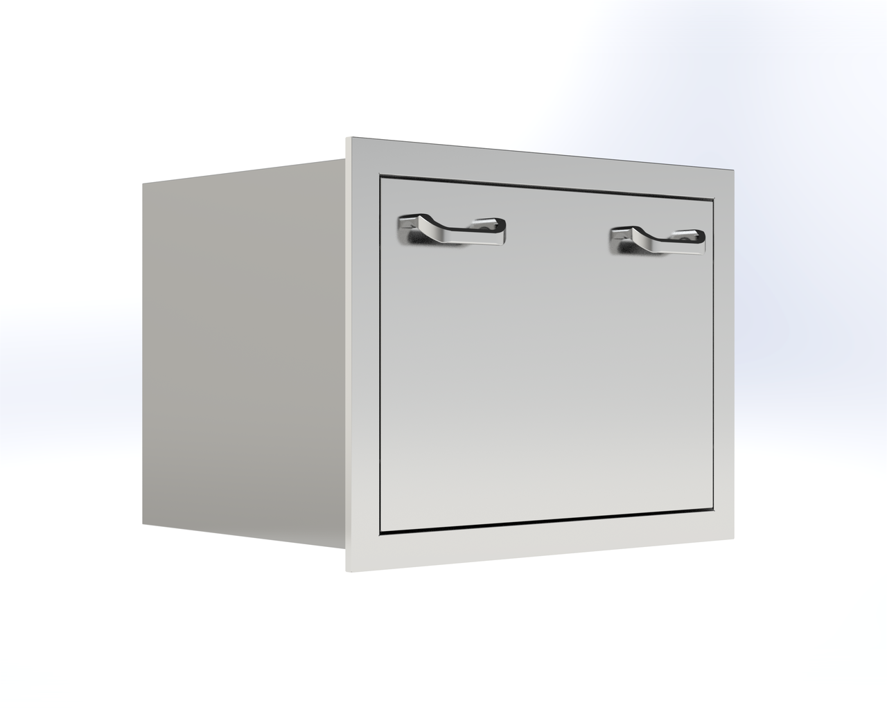 PCM Made in USA Insulated Ice Drawer Builtin for Outdoor Kitchen 260FID