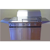 ProFire 48" Hybrid Grill with Double Side Burner on Stainless Cart