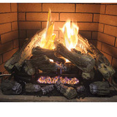 Hearth Sense Ambilog II Vent Free Gas 18" Thermostat Log Set w Remote With LED Accent Lights - Propane Gas
