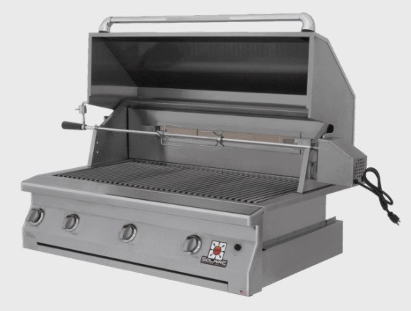 Solaire 42" InfraVection Built-in Natural Gas Grill, One IR Burner, Rotisserie
