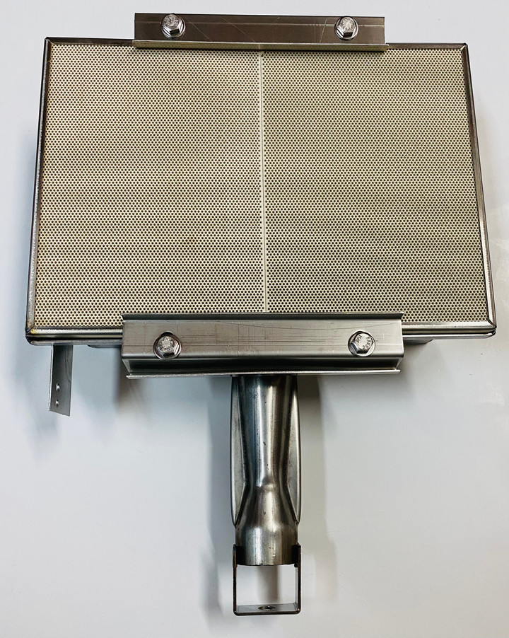 TEC Burner Patio II, Sterling II-III, Square body, burner assembly with ceramic plate STBAO