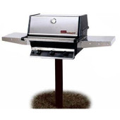 THRG2 Hybrid Natural Gas Grill W/ SearMagic Grids On In-Ground Post
