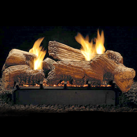 Stone River Ceramic Log and Burner Set