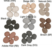 Firestones |约。40鹅卵石|黑色/灰色/白色