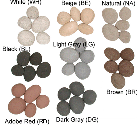 FireStones | Approx. 40 Pebbles | Black/Gray/White