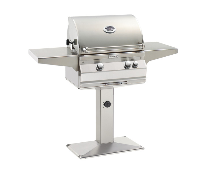 Fire Magic Aurora A430S Grill w Rotisserie on Patio Post ...