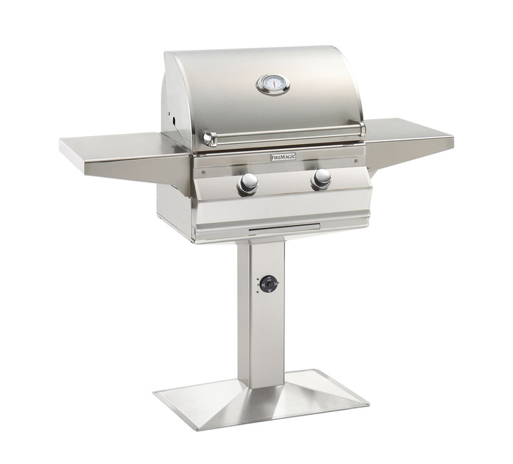 Firemagic Choice C430s Grill on Patio Post Mount