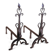 Cathedral Fireplace Andiron | Wrought Iron