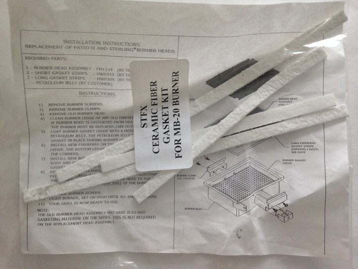 TEC Burner Ceramic Fiber Gasket Kit for infrared burners STFX