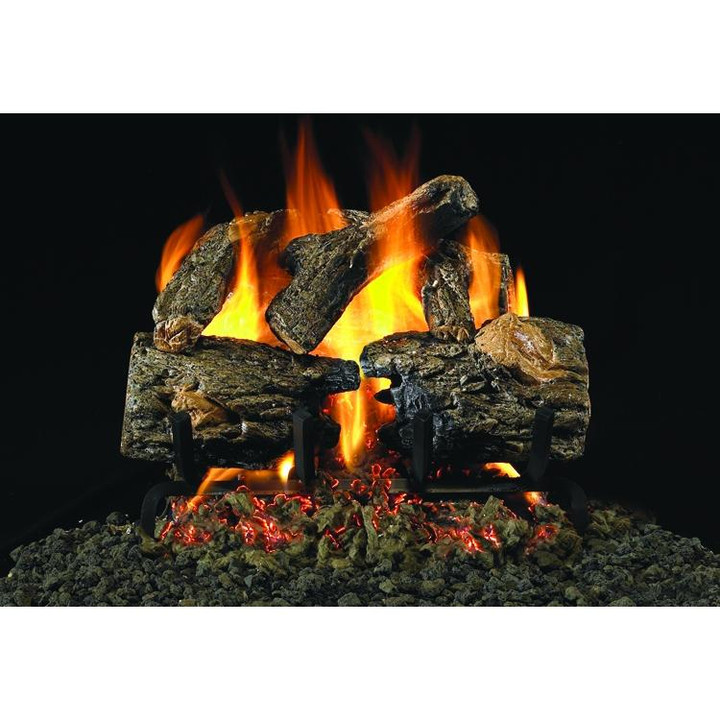 Real Fyre Charred Oak Gas Logs with G4 Burner