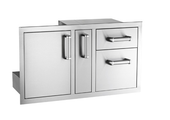 Fire Magic Access Door with Platter Storage & Double Drawer