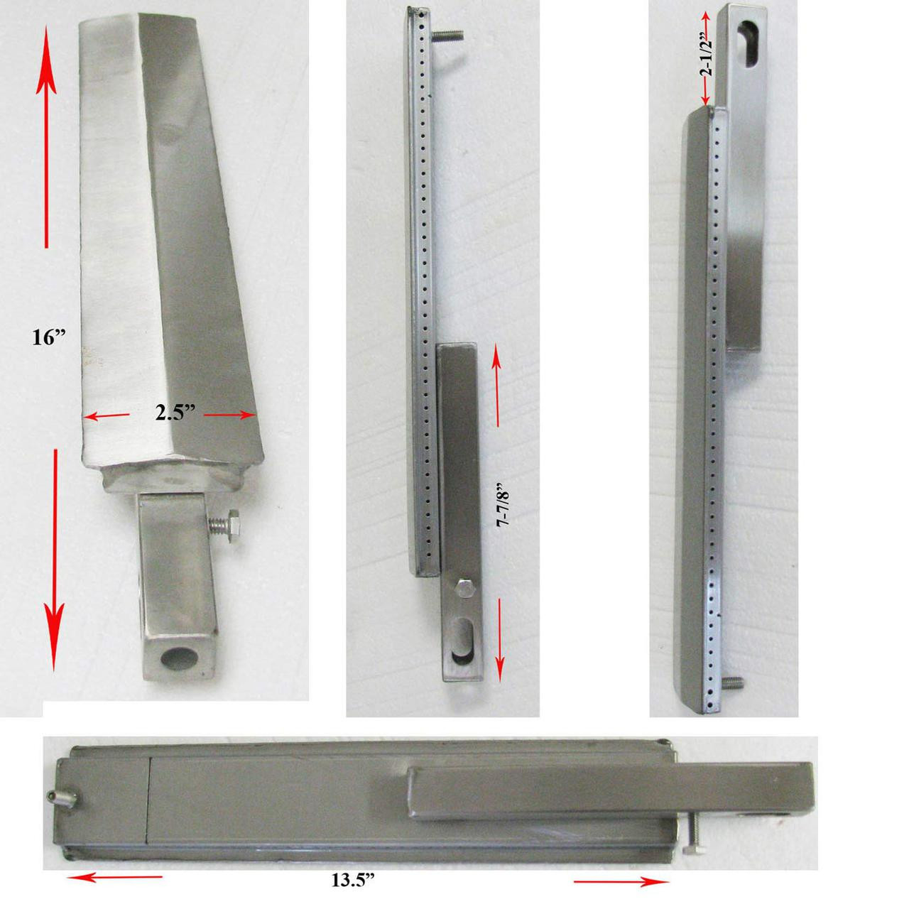 Gas grill replacement outlet burners