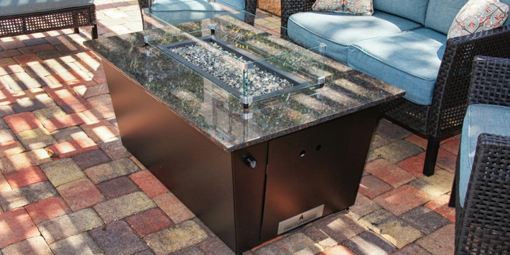 Monaco fire pit discount table and chairs