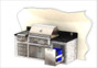 Alfresco ALXE-36 Built-in Appliance Package Outdoor Kitchen Design Layout