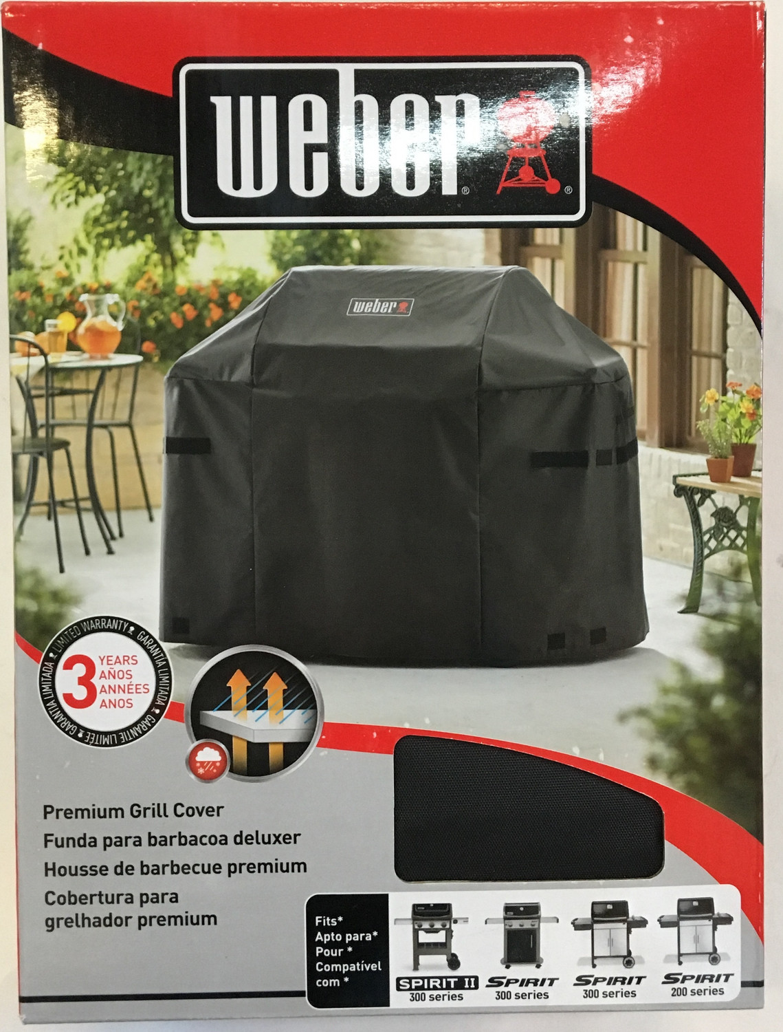Grill Cover for Weber Spirit II 300 and Spirit 200 Series with Side Mounte I3S9 