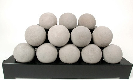 24" Alterna Natural Fire Balls Vent Free Remote Ready Black Chassis