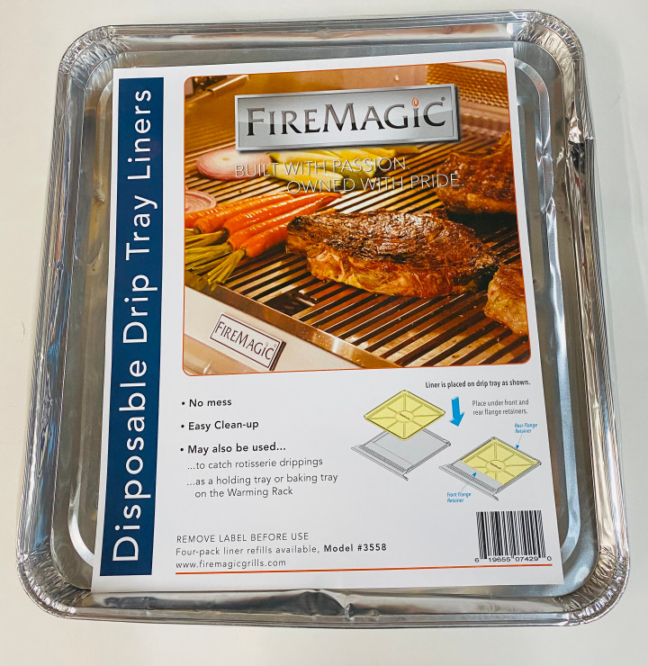 Fire Magic 4-pk of Foil Drip Tray Liners - Post 2019 - 3558