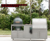 Challenger Designs Coastal Grey Cart with Egg Base and Grill ONLY - COGI-83-KDG