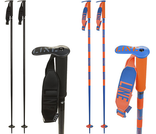 Line pin ski pole