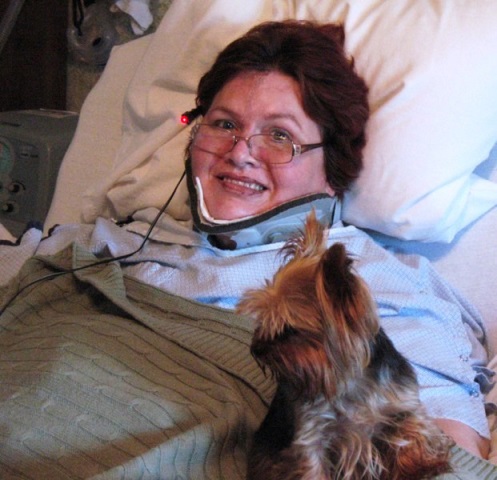 connie-with-her-dog-peek-a-boo-3.jpg Connie with her dog, Peek-a-boo