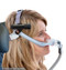 Wireless laser clipped to a breathing mask.