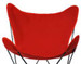 Butterfly Chair Replacement Cover - Red Cotton Duck