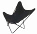 Butterfly Chair Replacement Cover for Non-folding Wrought Iron Chairs in Black