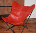 Leather Butterfly Chair Cover in Red