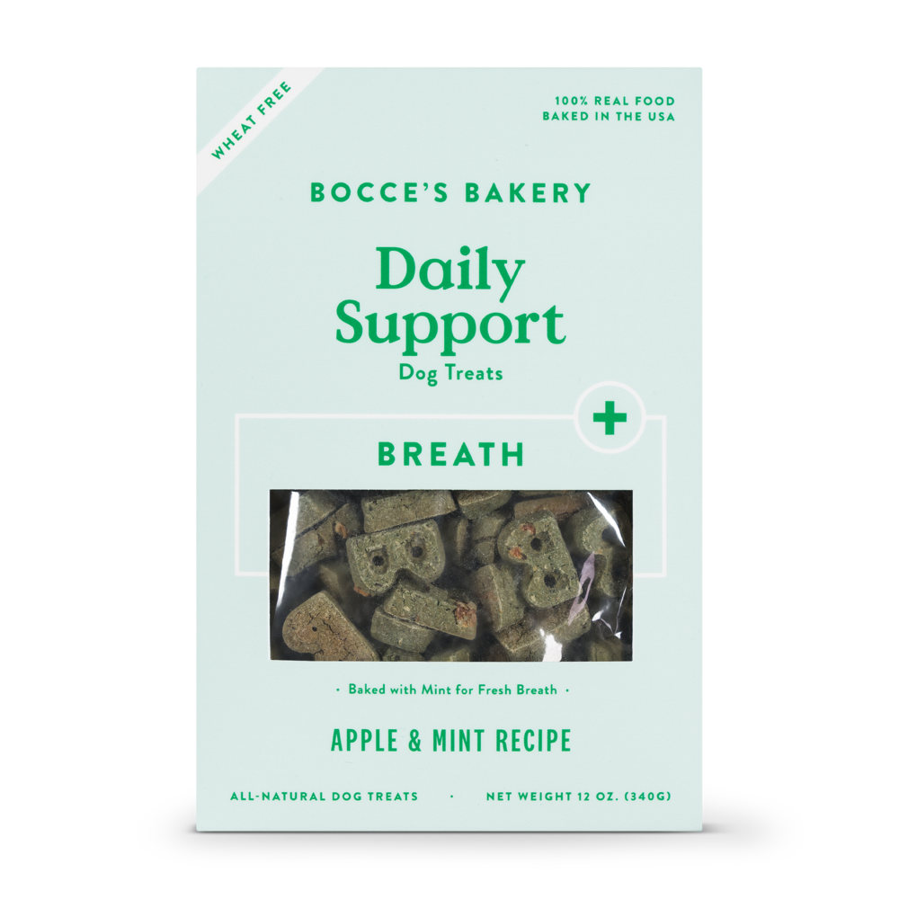 Bocce's Bakery Daily Support Breath Dog Treat Biscuits 12oz Chaar