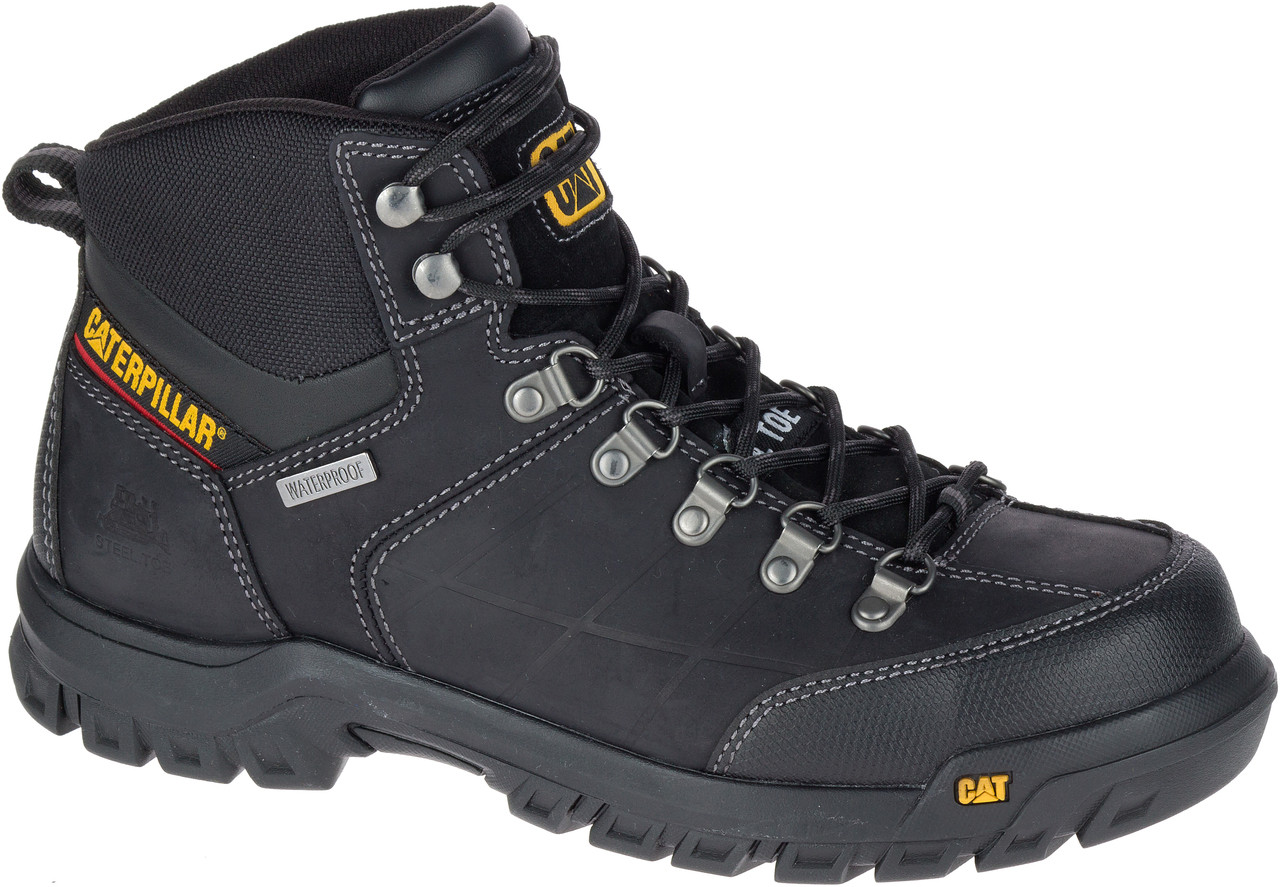 Cat Men's Threshold Waterproof Steel Toe Work Boot Black Chaar