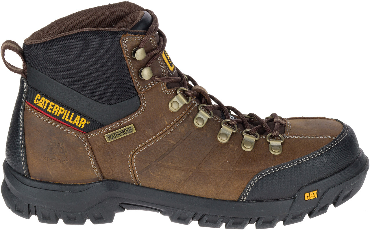 Cat Men's Threshold Waterproof Steel Toe Work Boot - Brown - Chaar