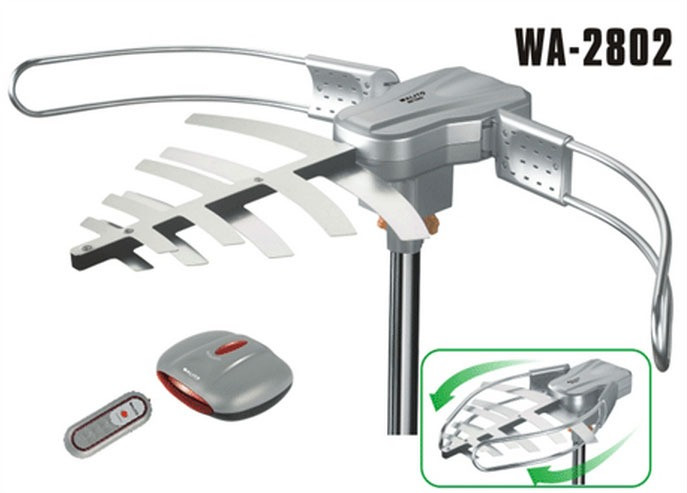 150MILES OUTDOOR TV ANTENNA MOTORIZED AMPLIFIED HDTV HIGH GAIN 36dB UHF VHF