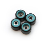 FlatFace Dual Durometer Bearing Wheels - Turquoise/Black