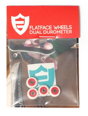 FlatFace x Oak Dual Durometer Bearing Wheels - Red/White