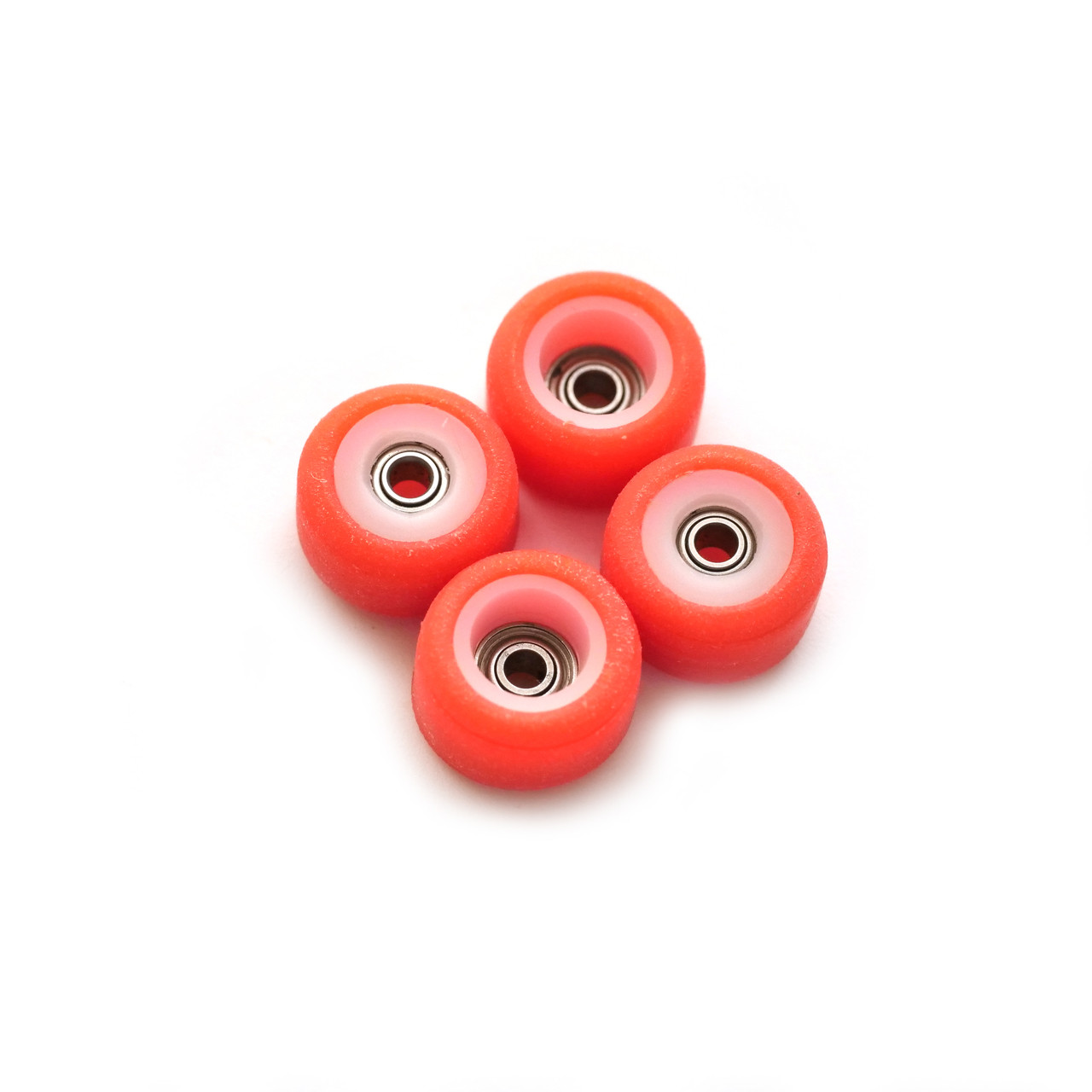 FlatFace x Oak Dual Durometer Bearing Wheels White/Orange Bud
