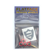 FlatFace x Oak Dual Durometer Bearing Wheels - Black/Salmon Pink