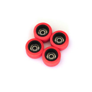 FlatFace x Oak Dual Durometer Bearing Wheels - Black/Salmon Pink