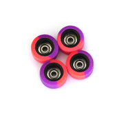 FlatFace x Oak Dual Durometer Bearing Wheels - Black/Pink-Purple