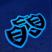 FlatFace Glow in the Dark Logo Sticker