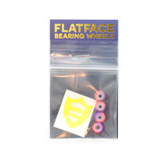 FlatFace x Oak Dual Durometer Bearing Wheels - White/Pink-Purple