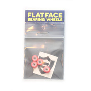 FlatFace x Oak Dual Durometer Bearing Wheels - White/Salmon Pink