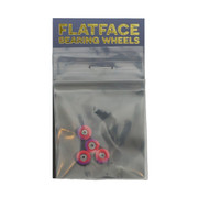 FlatFace x Oak Dual Durometer Bearing Wheels - Red/Pink-Purple