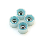 FlatFace Dual Durometer Bearing Wheels - Jade/Clear