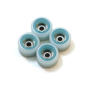 FlatFace Dual Durometer Bearing Wheels - Jade/White