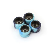 FlatFace Dual Durometer Bearing Wheels - Black/Ocean Swirl