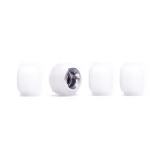 Cartwheels V4R Dual Bearings - White + Silver Core