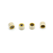 FlatFace Dual Durometer Bearing Wheels - Gold/Clear