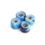 FlatFace Dual Durometer Bearing Wheels - White/Ocean Swirl