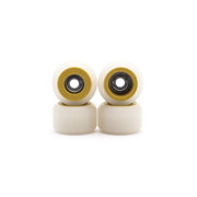 FlatFace Dual Durometer V2 Bearing Wheels - Gold O/White