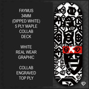 Faymus x FlatFace Collaboration - 34mm - Magyk - White Full Dip w/ White Graphic
